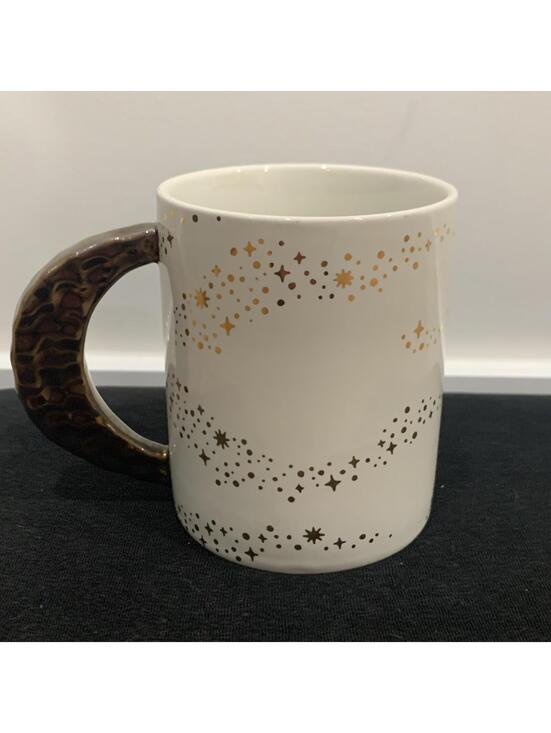 Other - Paper Destiny Gold Stars Mug White Ceramic Gold Handle